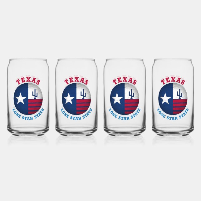 TEXAS-LONE-STAR-STAAT DOSENGLAS (Vorderseite)