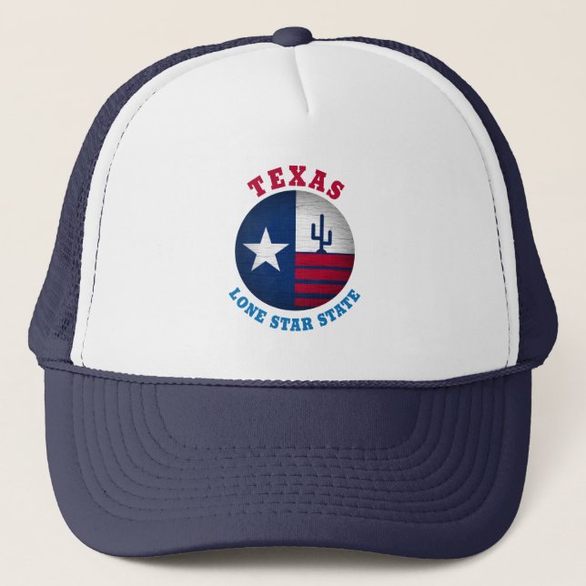 TEXAS LONE STAR STAAT FLAG TRUCKER HAT TRUCKERKAPPE (Vorderseite)