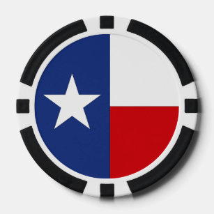 Texas Lone Star Staat Red Blue Wf Flag Poker Chips