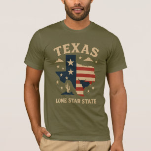Texas Lone Star Staat - Symbol der Stärke und des T-Shirt