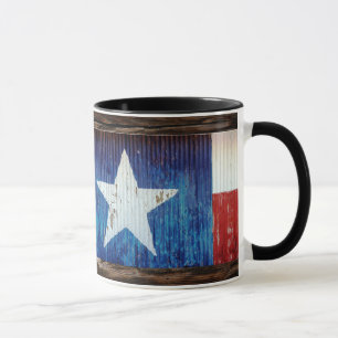 Texas Lone Star Staatsflagge Rustikale Tasse