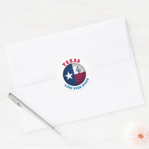 TEXAS LONE STAR STAATSFRAHNE RUNDER AUFKLEBER