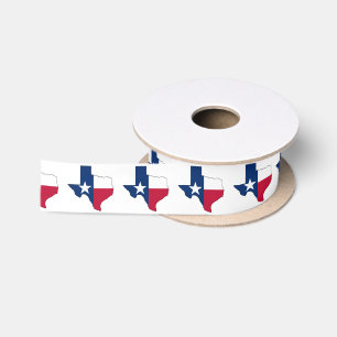 Texas Lone Star State Flag Karte Proud Texan Satinband