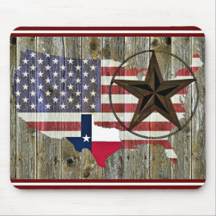 Texas Lone Star State Flag Map Maus Pad Mousepad