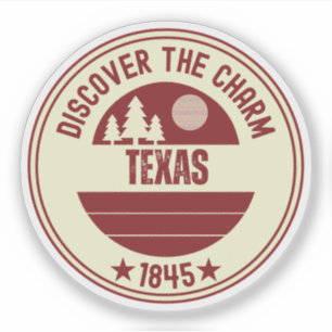 Texas Lone Star State - Geschenk mit südlichem Cha Aufkleber