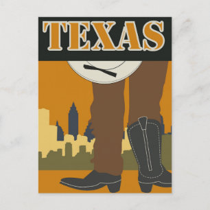 Texas Lone Star State Vintage Postkarte