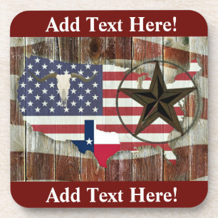 Texas Lone Star Texas Long Horn Beverage Co Getränkeuntersetzer