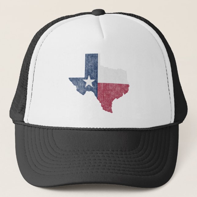Texas Lone Star Vintag Austin Dallas Houston Truckerkappe (Vorderseite)
