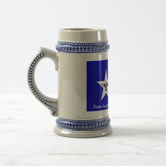 Texas Longhorn Das Symbol des Powers Beer Stein Bierglas (Links)