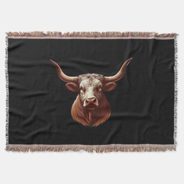 Texas Longhorn Decke (Vorderseite)