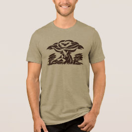 Texas Longhorn Eagle Western Ranch Grafik Tri-Blend Shirt