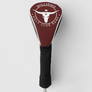 Texas Longhorn Golf Club Name Headcover