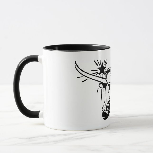 Texas Longhorn Keramik Tasse (Links)