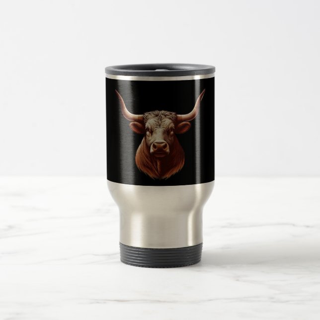 Texas Longhorn Reisebecher (Mittel)