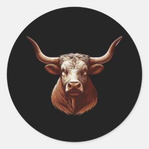 Texas Longhorn Runder Aufkleber