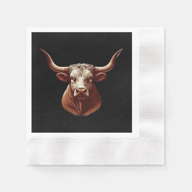 Texas Longhorn Serviette (Vorderseite)