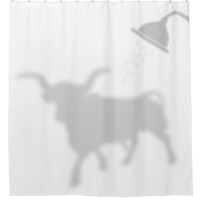 Texas Longhorn Shadow Silhouette Shadow Buddies3 Duschvorhang (Vorderseite)