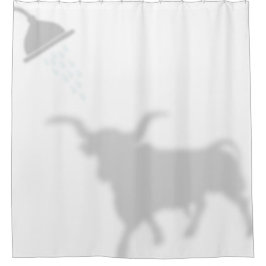 Texas Longhorn Shadow Silhouette Shadow Buddies Duschvorhang