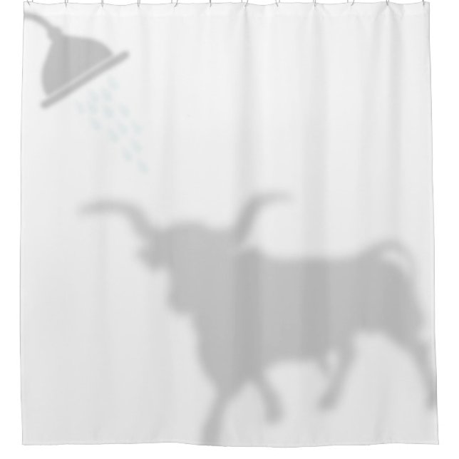 Texas Longhorn Shadow Silhouette Shadow Buddies Duschvorhang (Vorderseite)