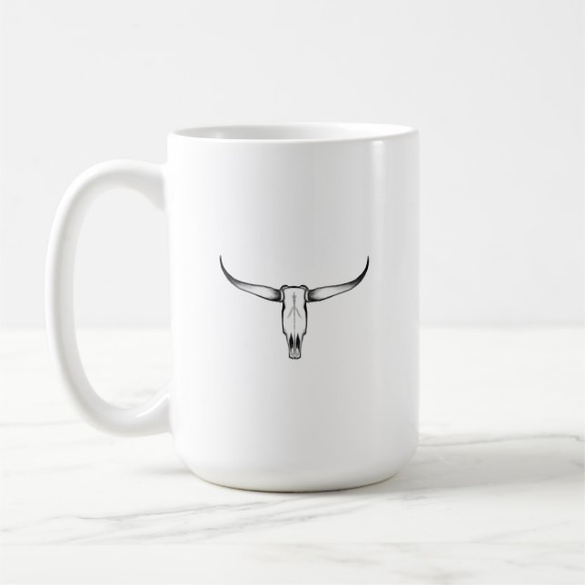 Texas Longhorn Skull Kaffeetasse (Links)