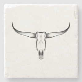 Texas Longhorn Skull Pillow Steinuntersetzer
