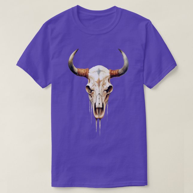 Texas Longhorn Skull T-Shirt (Design vorne)