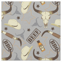 Texas Longhorn Skulls und Stetsons GRILLEN Gemuste
