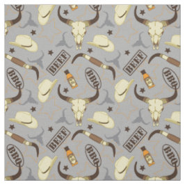 Texas Longhorn Skulls und Stetsons GRILLEN Gemuste Stoff