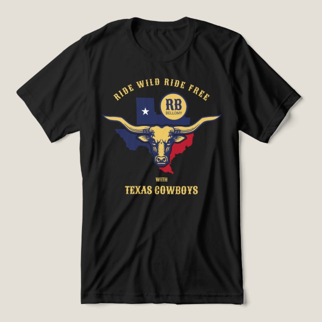 Texas Longhorn Tri-Blend Shirt (Design Vorderseite)