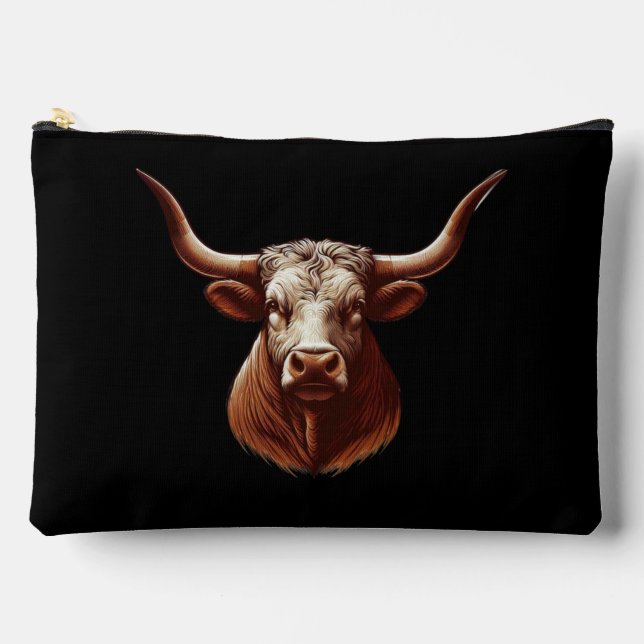 Texas Longhorn Zubehörtasche (Vorderseite)