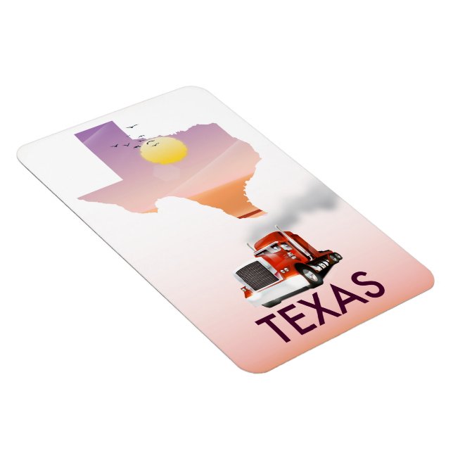 Texas Map Big Rig Magnet (Rechte Seite)
