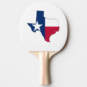 Texas Map Kontur und Flag Tischtennis Schläger