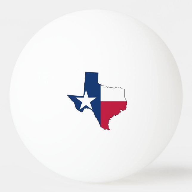 Texas Map Kontur und Flag Tischtennisball (Vorderseite)