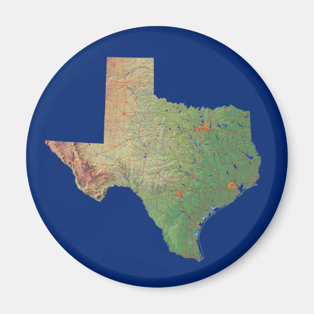 Texas Map Magnet (Vorne)