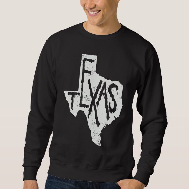 Texas Map Outline State of USA Sweatshirt (Vorderseite)