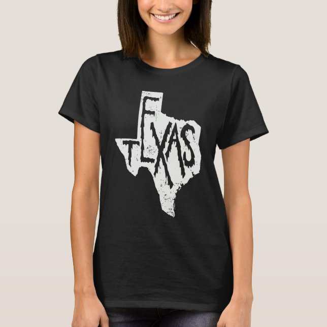 Texas Map Outline State of USA T-Shirt (Vorderseite)