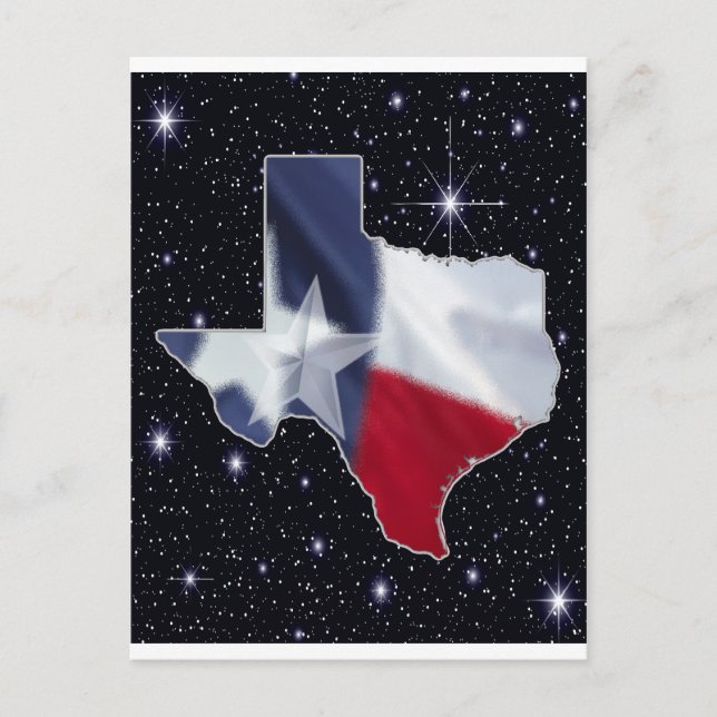 Texas Map Postkarte (Vorderseite)