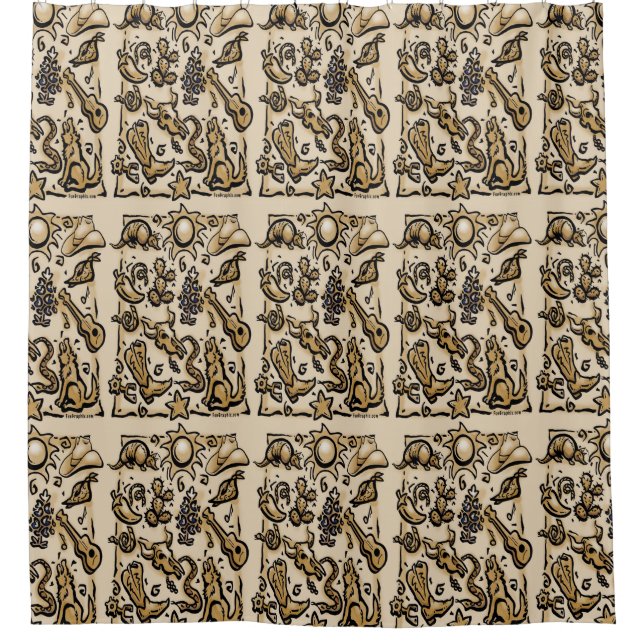 Texas-Marken Duschvorhang (Vorderseite)