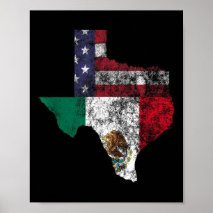 Texas Mexico American Flag Cinco De Mayo Mexiko T Poster