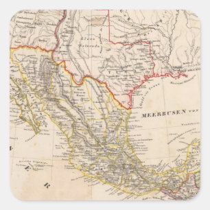Texas, Mexiko Quadratischer Aufkleber