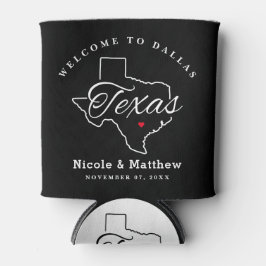 Texas Minimalistisch Wedding Welcome Dosenkühler