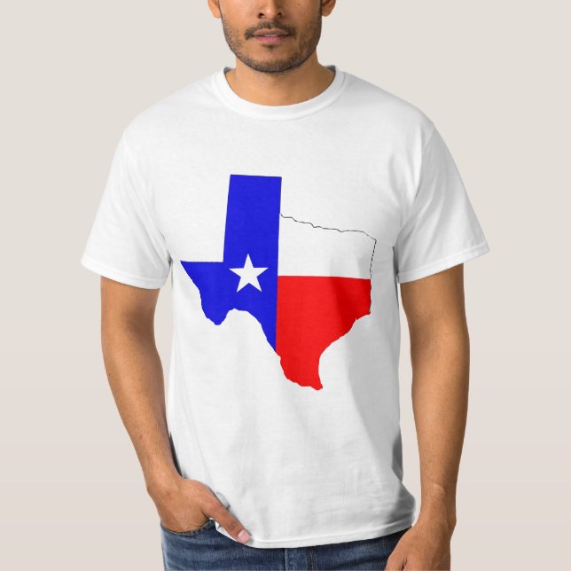 Texas mit Flagge T-Shirt (Vorderseite)