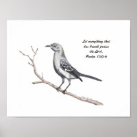 Texas Mockingbird Print