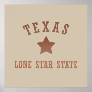 Texas modernes Sonnenuntergangsmuster Poster