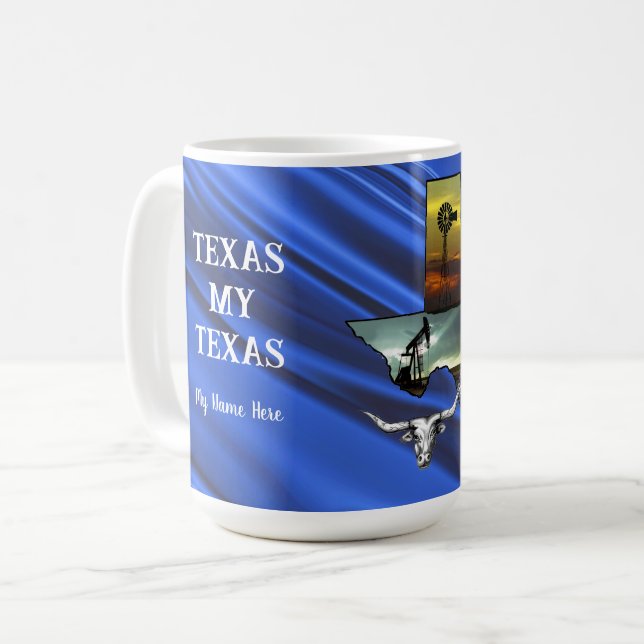 Texas My Texas personalisiert Coffee Tasse (Vorderseite Links)