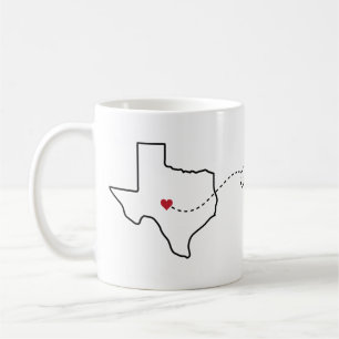 Texas nach Kalifornien - Heart2Heart Kaffeetasse