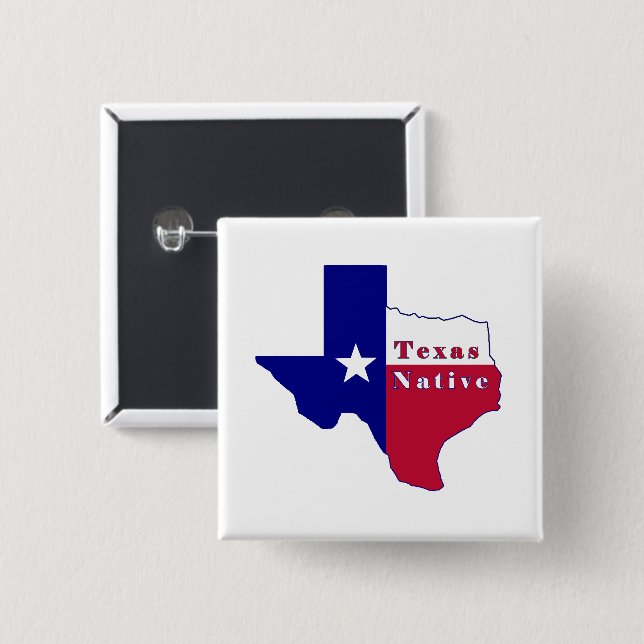 Texas National Flag Map Button (Vorne & Hinten)