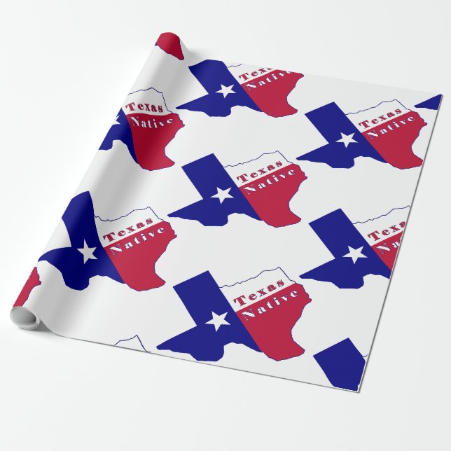 Texas National Flag Map Geschenkpapier (Ungerollt)