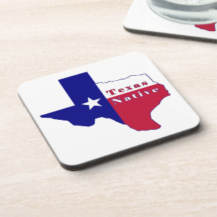 Texas National Flag Map Getränkeuntersetzer