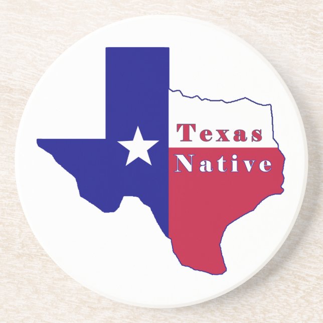 Texas National Flag Map Getränkeuntersetzer (Vorne)